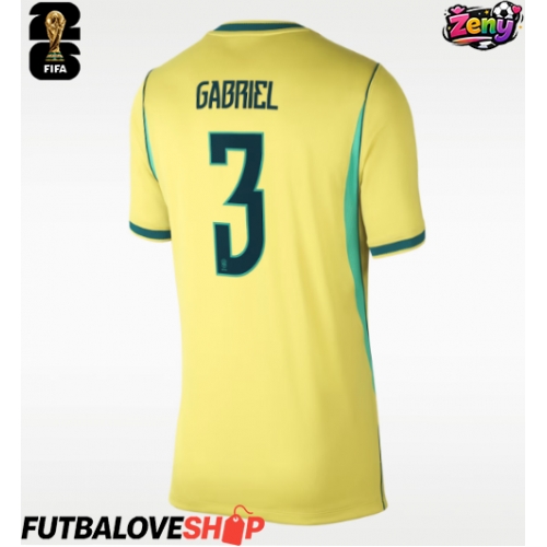 Dres Brazília Gabriel Magalhaes #3 Domáci pre Ženy MS 2026 Krátky Rukáv